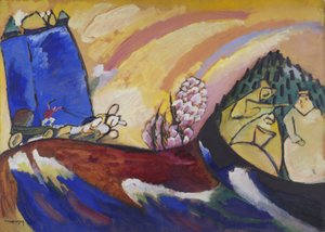 Schilderij met Troika, 18 januari 1911 door Wassily Kandinsky