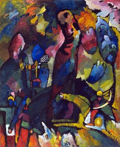 ""Schilderij met boogschutter"" Schilderij van Vassily Kandinsky (of Wassily Kandinski of Kandinskij) door Wassily Kandinsky