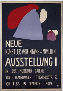 Poster voor de eerste tentoonstelling van de Neue Künstlervereinigung München