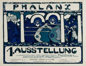 Poster voor de 1e tentoonstelling van de Phalanx, 1901