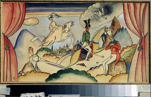 Scène met een officier door Wassily Kandinsky