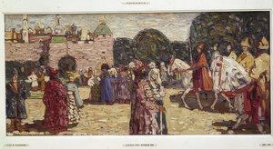 Zondag (Oud Rusland) door Wassily Kandinsky
