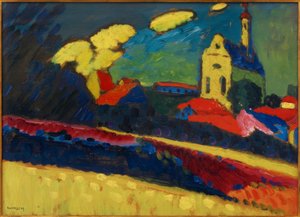 Studie voor Murnau – Landschap met kerk I