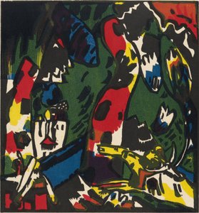 Een boogschutter. Schilderij van Vassily Kandinsky door Wassily Kandinsky