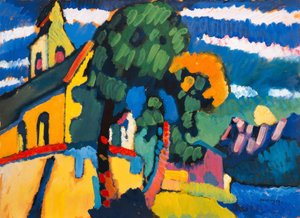 Dorpskerk in Riegsee door Wassily Kandinsky