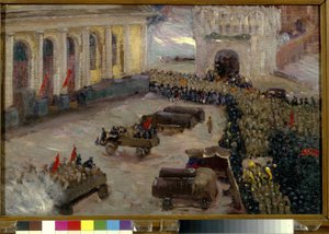 De Russische revolutie van februari 1917 in Moskou