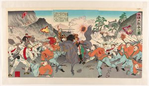 De grote oorlog om Pyongyang (Heijô daisensô no zu) door Watanabe Nobukazu