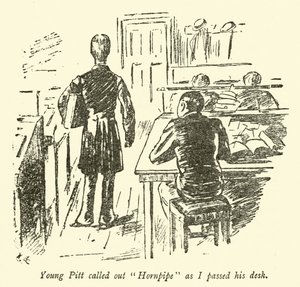 Jonge Pitt riep Hornpipe toen ik langs zijn bureau liep