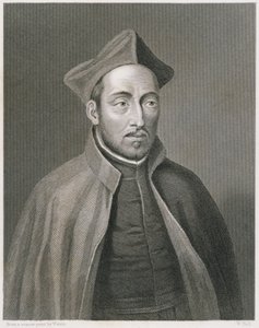 Ignatius de Loyola, gegraveerd door W. Holl, uit World Religion, gepubliceerd door A. Fullarton & Co.