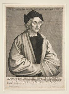 Albrecht Dürer de Oude (1427-1502) op 70-jarige leeftijd door Wenceslaus Hollar