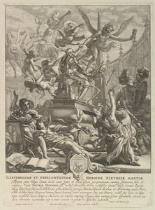 Allegorie op de Dood van de Graaf van Arundel, ca. 1646 door Wenceslaus Hollar