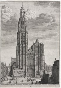 Kathedraal van Antwerpen door Wenceslaus Hollar