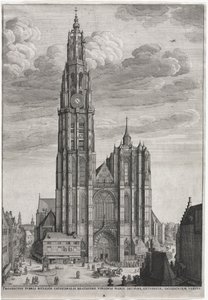 Kathedraal van Antwerpen, 1649 door Wenceslaus Hollar
