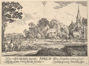 April door Wenceslaus Hollar