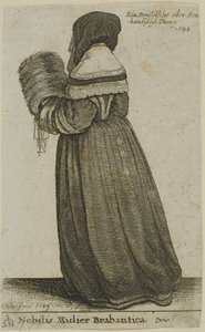 Brabantse edelvrouw door Wenceslaus Hollar