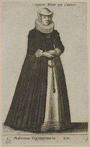 Burgervrouw van Zürich door Wenceslaus Hollar