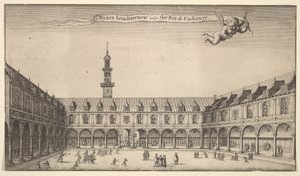 Byrsa Londinensis vulgo de Royal Exchange Royal Exchange, Londen, ca. 1647