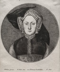 Catherine van Aragon door Wenceslaus Hollar