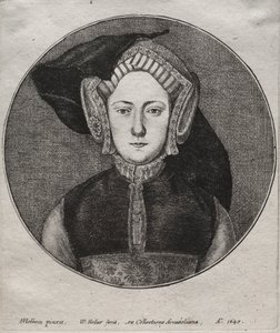 Catherine van Aragon door Wenceslaus Hollar