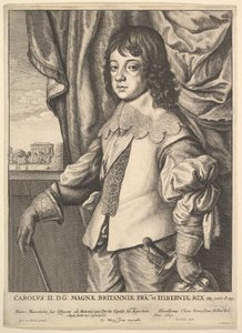 Karel II, 1649 door Wenceslaus Hollar