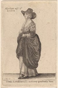 Ciuis Londinensis Melioris Qualitatis Vxor door Wenceslaus Hollar