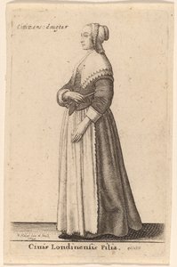 Dochter van een Londense Burger door Wenceslaus Hollar