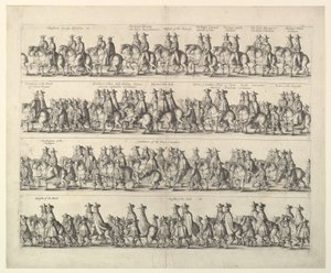 Kroningsprocessie van Karel II door Londen, 1662 door Wenceslaus Hollar