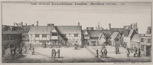 Binnenplaats van Arundel House, vanuit het zuiden
