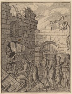 Afdaling naar de Hel door Wenceslaus Hollar