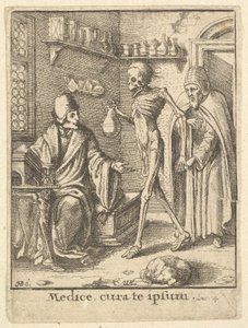 Dokter, uit de Dans van de Dood door Wenceslaus Hollar
