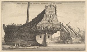 Nederlands Oost-Indiëvaarder, 1647 door Wenceslaus Hollar
