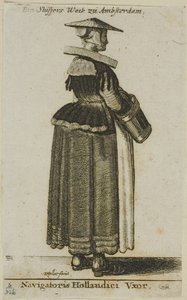 Nederlandse zeemansvrouw door Wenceslaus Hollar