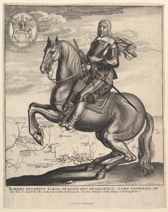 Graaf van Essex te Paard, 1643 door Wenceslaus Hollar