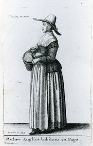 Engelse plattelandsvrouw door Wenceslaus Hollar