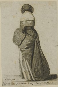 Engelse Adellijke Vrouw in Winterkleding