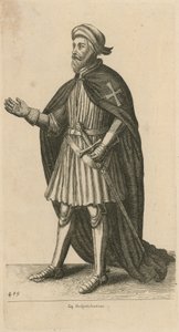 Eq Hospitaliarius door Wenceslaus Hollar