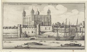 Gezicht op de Tower van Londen door Wenceslaus Hollar