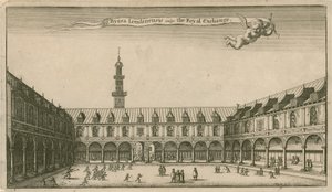 Interieur van de Royal Exchange, Londen door Wenceslaus Hollar