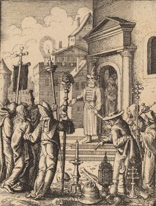 Jezus voor Pilatus door Wenceslaus Hollar