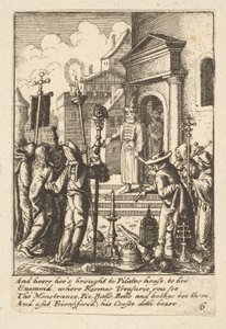 Jezus voor Pilatus, 1625-1677 door Wenceslaus Hollar