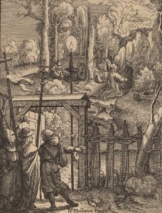 Jezus op de Olijfberg door Wenceslaus Hollar