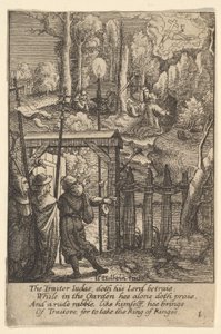 Jezus op de Olijfberg door Wenceslaus Hollar