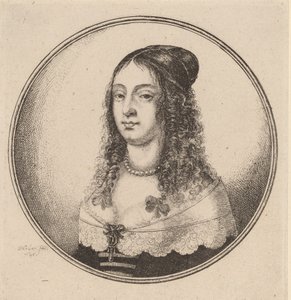Dame met Linten in Krullen, 1646 door Wenceslaus Hollar