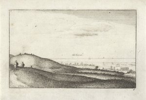 Landschap met gezicht op Shoreham