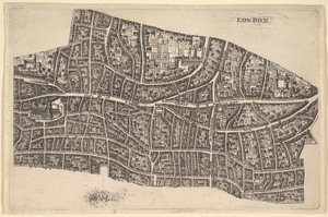 Londen voor de Grote Brand, 1666-77 door Wenceslaus Hollar