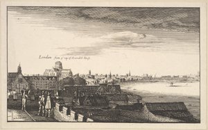 Londen vanaf Arundel House, kopie