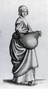 Dienstmeid terugkerend van de markt, 1640