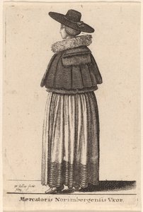 Mercatoris Norimbergensis Vrouw door Wenceslaus Hollar