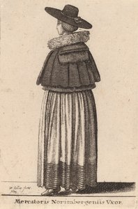 Mercatoris Norimbergensis Vxor, 1643 door Wenceslaus Hollar