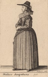 Mulier Augustana, 1643 door Wenceslaus Hollar